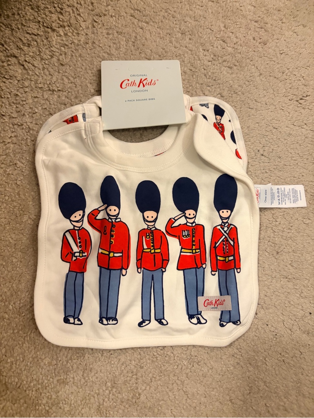 Cath Kidston RARE set of 2 NWT London baby bibs